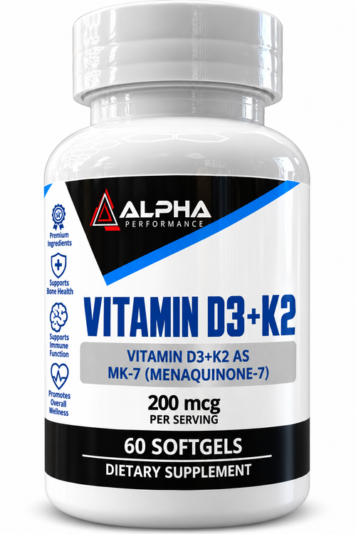 Alpha Performance Vitamin D3+K2 – 5000 IU D3 & 200mcg K2 (MK-7)