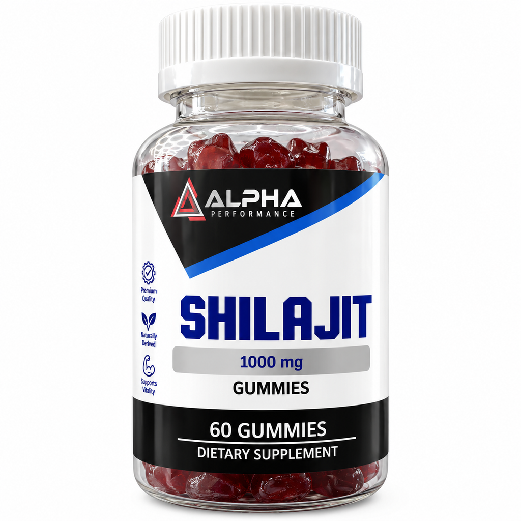 Alpha Performance Shilajit Gummies bottle front