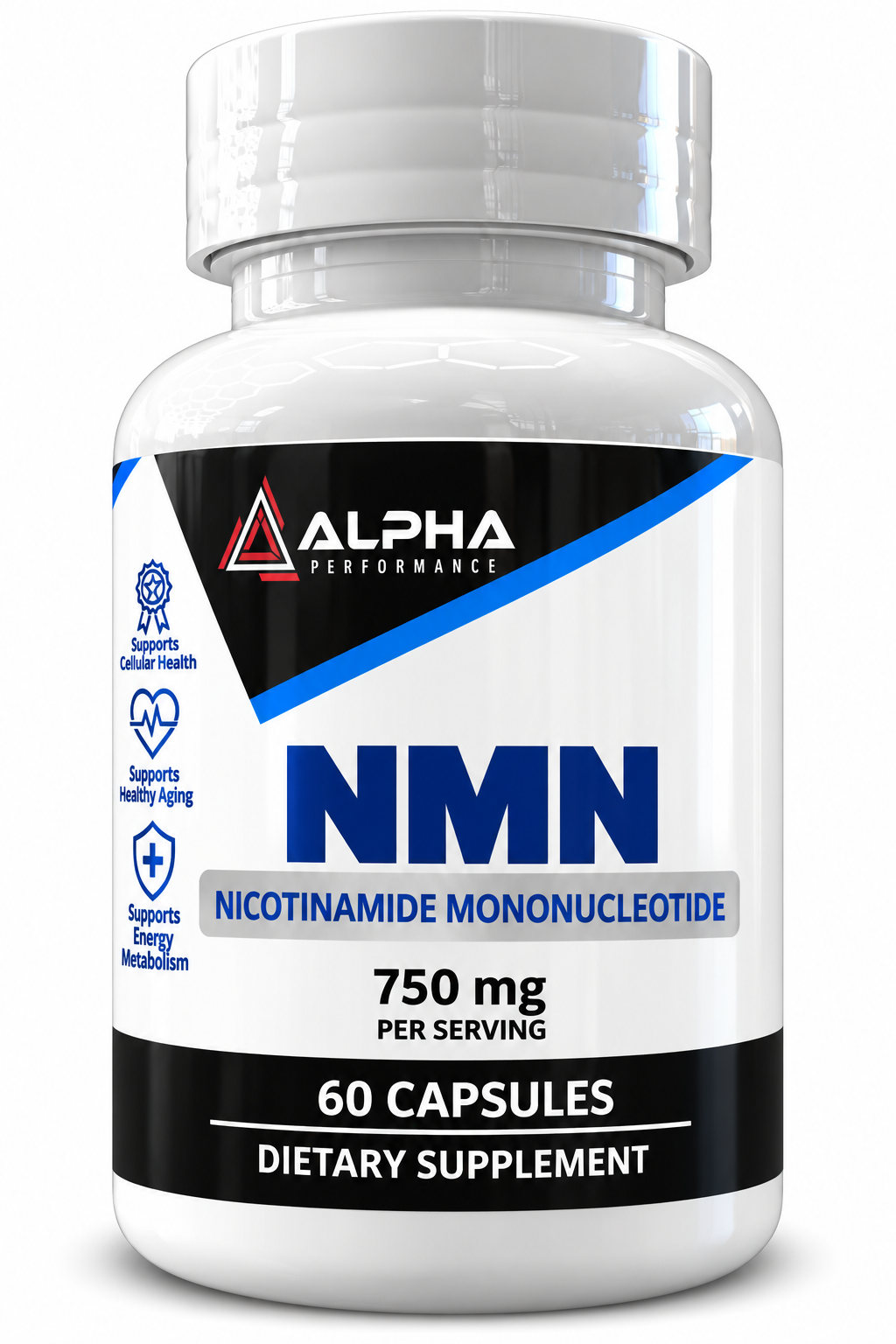 Alpha Performance NMN supplement bottle front