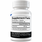 Alpha Performance Tyrosine Capsules supplement facts label