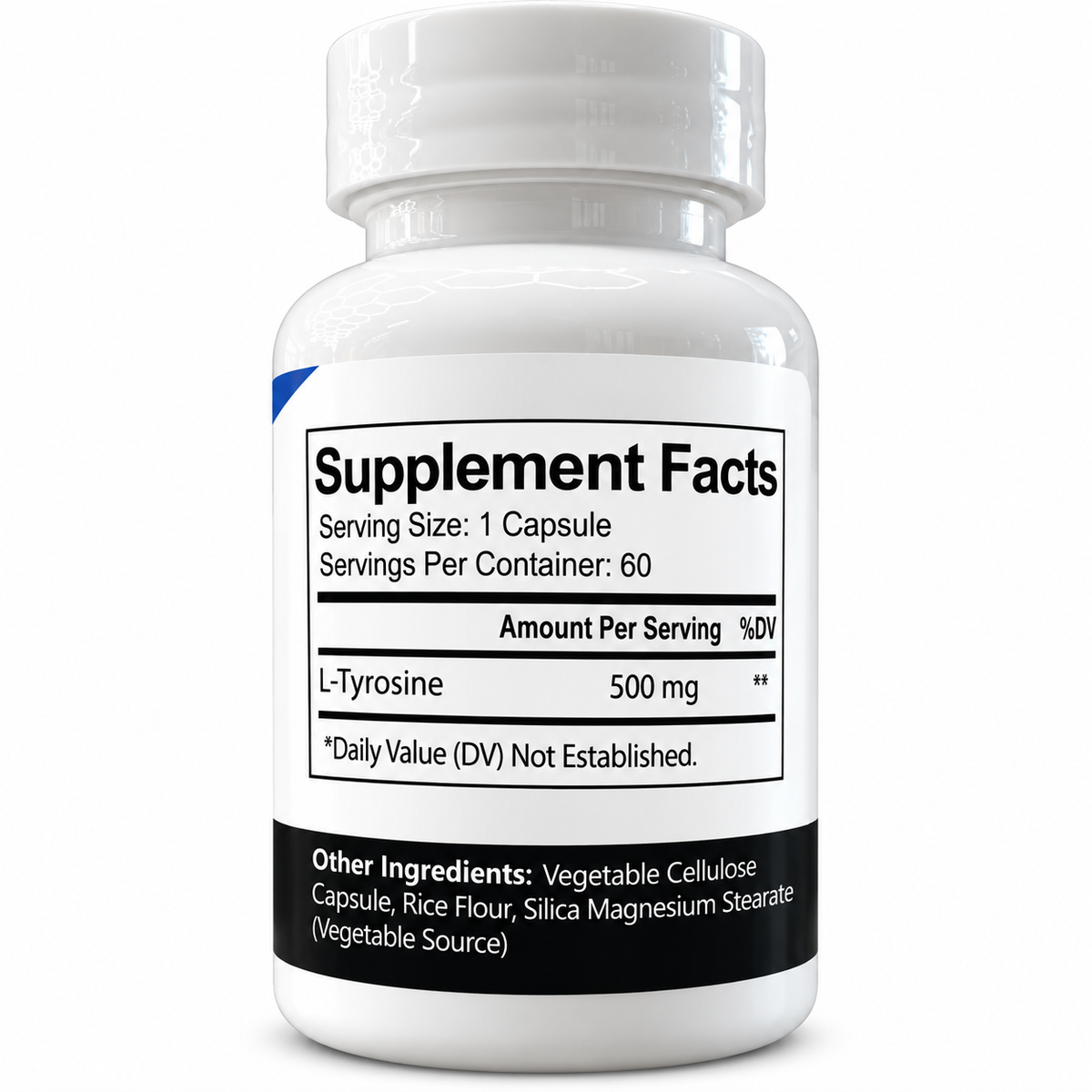 Alpha Performance Tyrosine Capsules supplement facts label