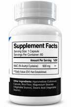 Alpha Performance NAC 600mg supplement facts label